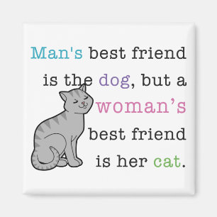 Imã O melhor amigo da mulher - seu gato