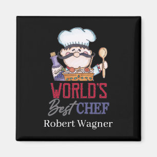 Imã O melhor chef do mundo bonito adiciona nome