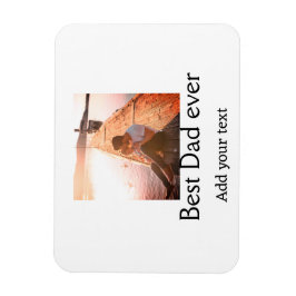 Ímã O melhor pai alguma vez adicionou nome imagem dia