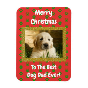 Ímã O melhor Pai de cachorro de Natal já fez uma foto