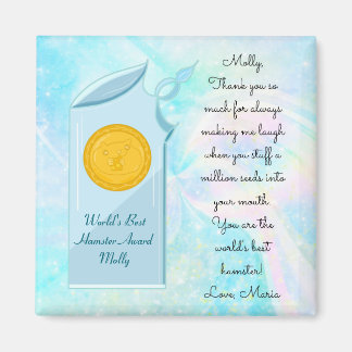 Imã O melhor troféu e mensagem de vidro do mundo