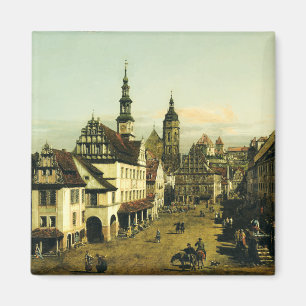 Imã O Mercado de Pirna por Bernardo Bellotto