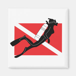 Imã O mergulhador de MERGULHADOR embandeira para baixo