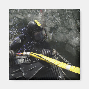 Imã O mergulhador do marinho dos E.U. obtem pronto