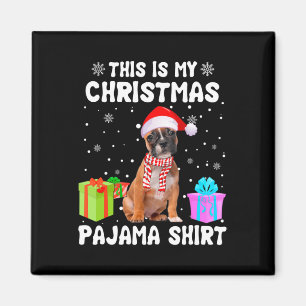 Imã O Meu Cachorro Francês de Natal Pajama Puppy Lo