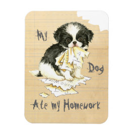 Ímã O Meu Japonês Chin Comeu O Meu Trabalho De Casa