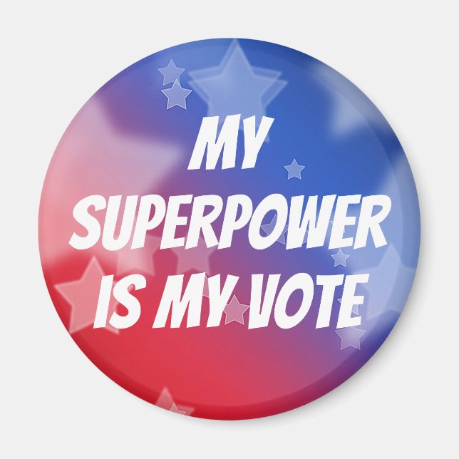 Imã O meu superpoder é o meu voto (Frente)