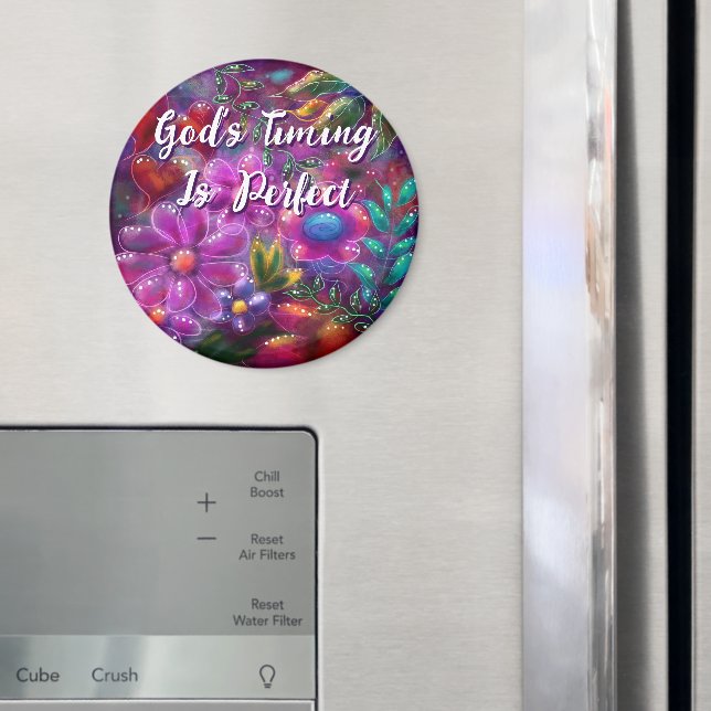 Imã O momento de Deus é perfeito e floral personalizad (In Situ (Fridge))