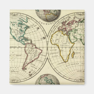 Imã O mundo com fronteiras continentais