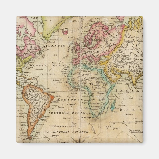 Imã O Mundo em Projeção do Mercador (Frente)