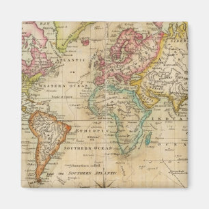 Imã O Mundo em Projeção do Mercator