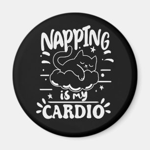 Imã O Napping É O Meu Cardio Simples Design De Gato En