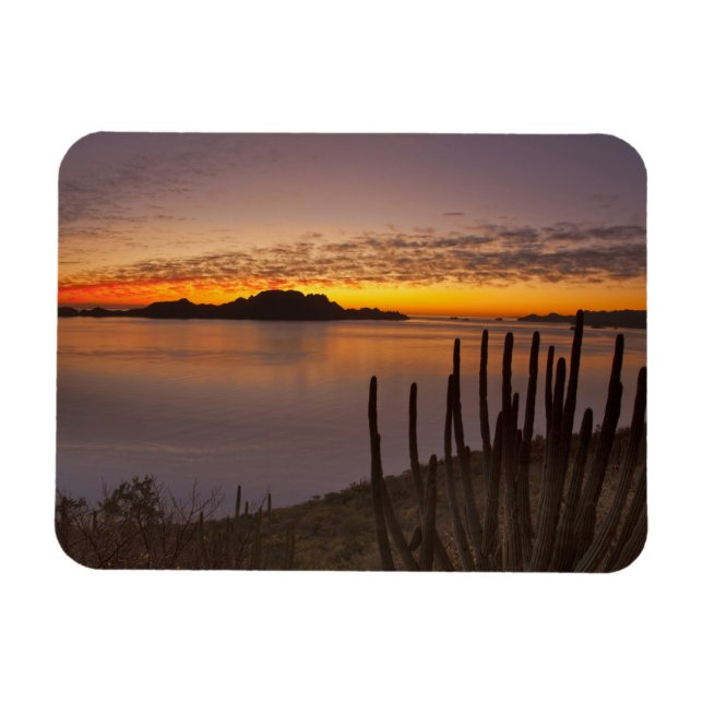 Ímã O nascer do sol sobre a Isla Danzante no Golfo de  (Horizontal)