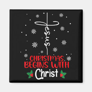 Imã O Natal Começa Com Cristo Religioso Natal X