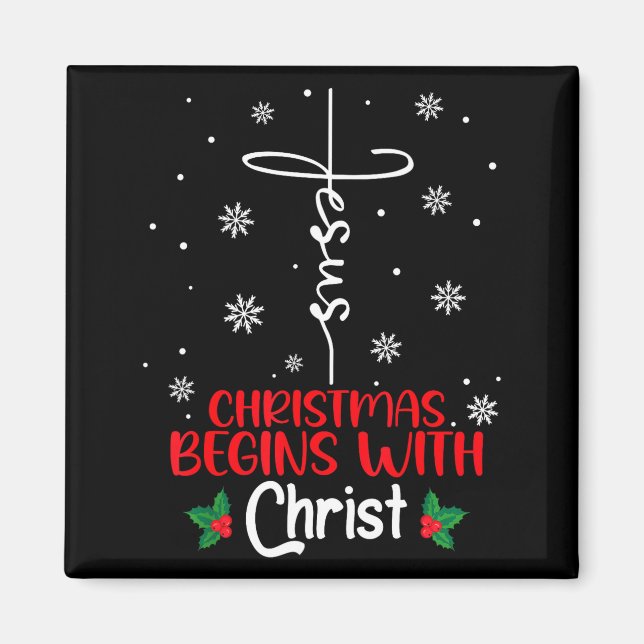 Imã O Natal Começa Com Cristo Religioso Natal X (Frente)