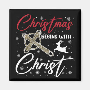 Imã O Natal Começa Com Cristo Xmas Cristão