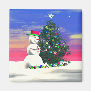 Imã O Natal do boneco de neve