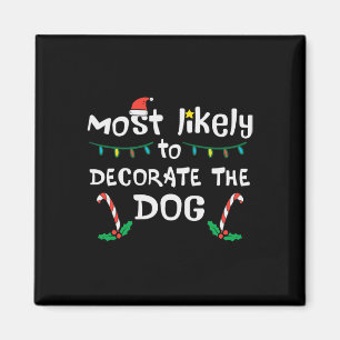 Imã O Natal Provavelmente Decora Os Cachorros Da Famíl