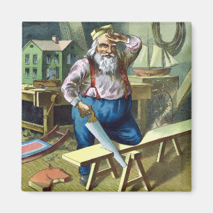 Imã O natal vintage, brinquedos da construção de Pap