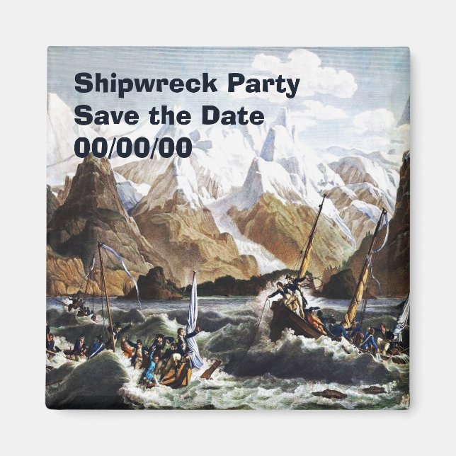 Imã O naufrágio do "The Astrolabe's Yawl Save-the-Date (Frente)