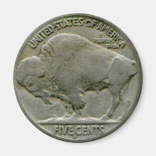 Imã O níquel do "búfalo" de 1936 E.U. ata o ímã