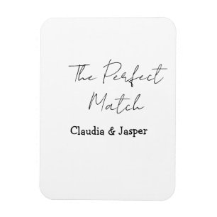 Ímã O nome do casal perfeito simples casamento