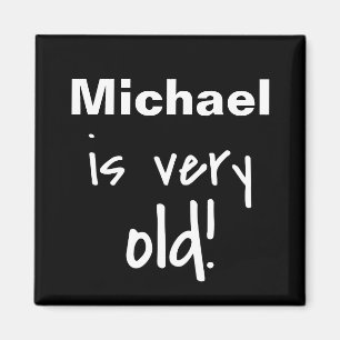 Imã O nome personalizou a mordaça preta do aniversár