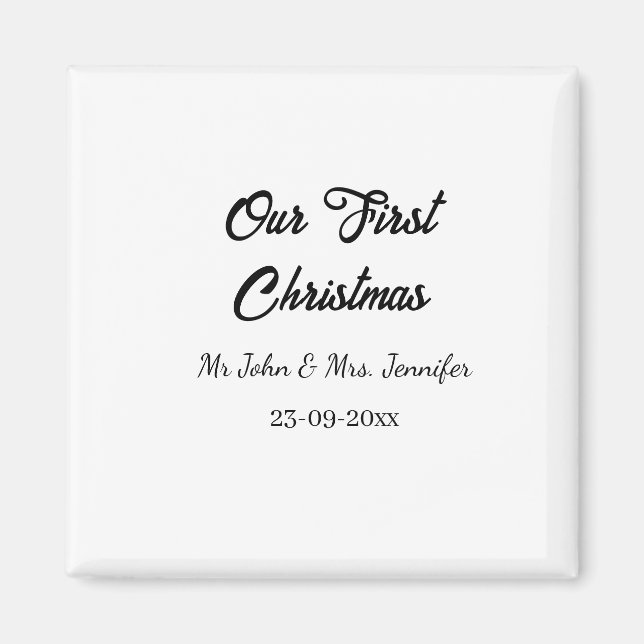 Imã O nosso primeiro Natal, Sr. e Sra. casal, data (Frente)