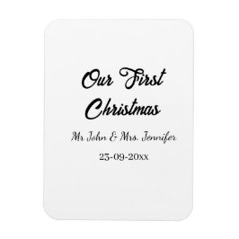 Ímã O nosso primeiro Natal, Sr. e Sra. casal, data