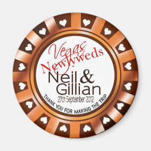 Imã O novo casal Casino Chip Magnet, de Gillian, em Ve