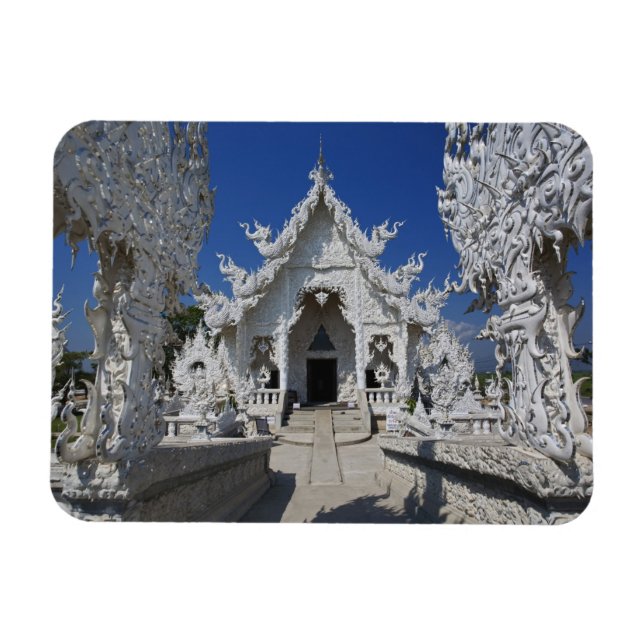 Ímã O novo templo branco de Wat Rong Khun em (Horizontal)