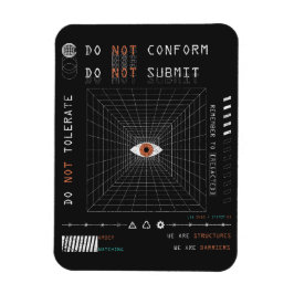 Ímã O Observador - Design de Streetwear Techno-Brutali