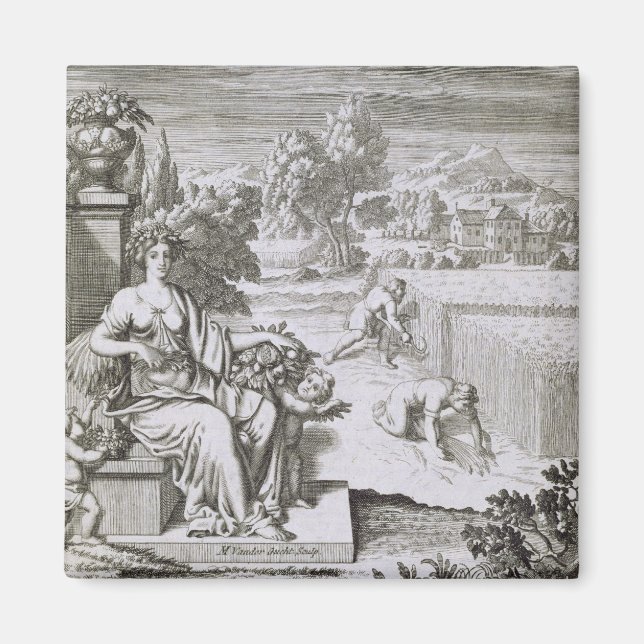 Imã O Olho de Deus Vê a Colheita, ilustração de (Frente)