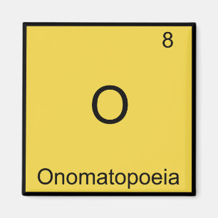 Imã O - Onomatopeia Símbolo de Elemento de Química Div