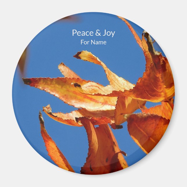 Imã O outono deixa o ímã redondo (Frente)