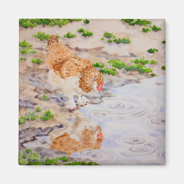 Imã O outono do Magneta de Frango (Frente)