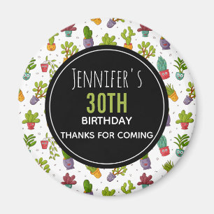 Imã O Padrão De Suculentos Da Natureza Do Cactus Boni