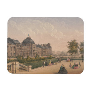 Ímã O Palácio das Tuilarias, Paris, France Lithograph