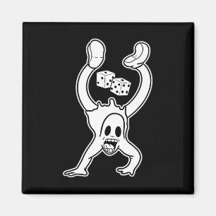 Imã O Palhaço Ghost Lucky Dice Handstand Gothic Cartoo