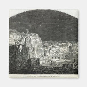 Imã O panorama novo de Burford de Nápoles pelo luar