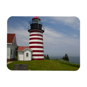 Ímã O Parque Estadual do Farol West Quoddy Head é o