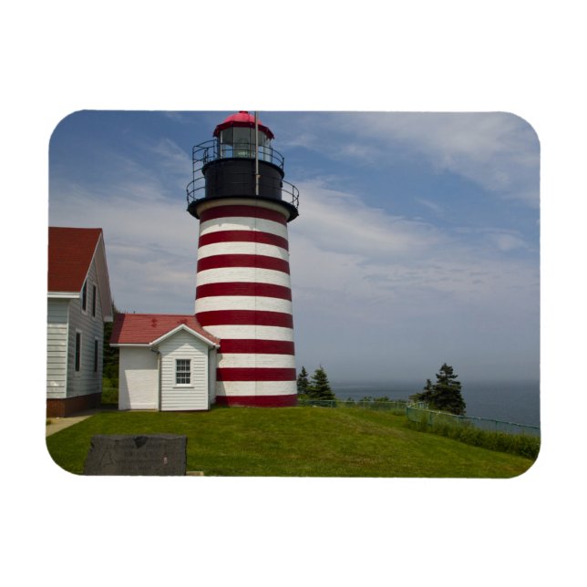 Ímã O Parque Estadual do Farol West Quoddy Head é o (Horizontal)