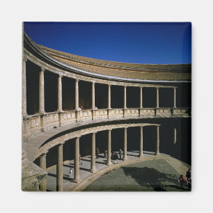 Imã O pátio circular do palácio de Charles