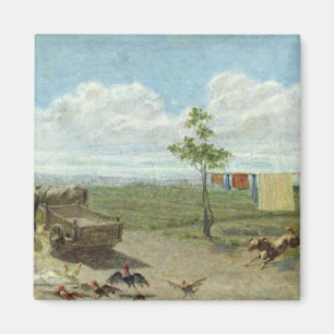 Imã O pátio (óleo em canvas)