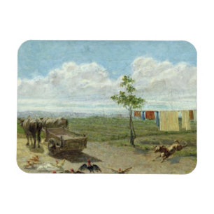 Ímã O pátio (óleo em canvas)