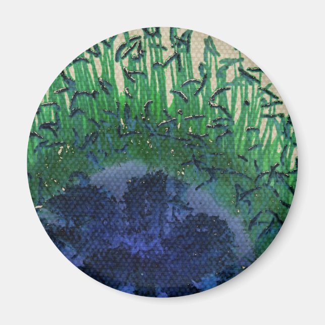 Imã O pavão inspirou o ímã da flor (Frente)