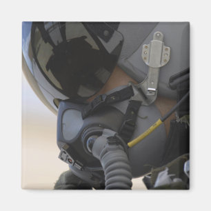 Imã O piloto senta-se em seu A-10 raio II