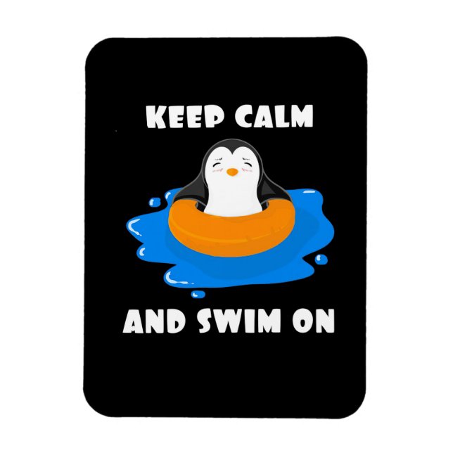 Ímã O Pinguim Mantém-Se Calmo E A Natação Ligada (Vertical)