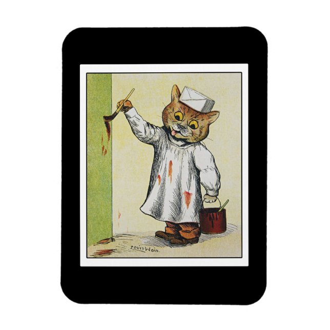 Ímã O Pintor, ilustrado por Louis Wain (Vertical)