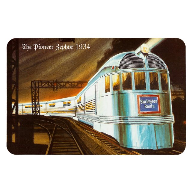 Ímã O Pioneer Zephyr 1934 Premium Flexi Magnet (Horizontal)